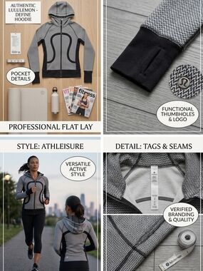 lululemon athletica Define Hoodie — Gray and Navy